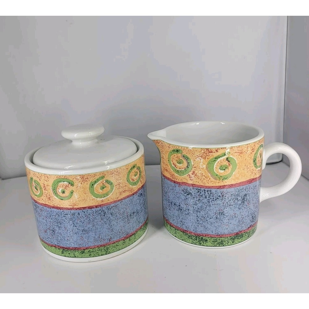Vtg Sakura Malaga cream and sugar Set  Oneida Sue Zipkin‎ 1995